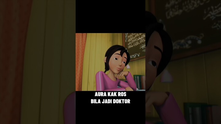 AURA KAK ROS JADI DOKTOR😆 VS JADI CIKGU🔥 #kakros #upinipin #aura  #doktor #dokter #cikgu #shorts