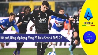 Bảng xếp hạng & Kết quả Vòng 29 Serie A Italia 2021-22 giải VĐQG Ý