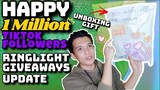 HAPPY 1Million tiktok followers | ringlight giveaways update | UNBOXING GIFT