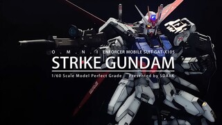 【SDARK】模型制作分享 STRIKE出撃！高达seed 【PG强袭高达 喷涂+刻线+改造+加灯 制作实录】