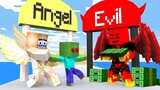 Monster School : Destiny run challenge - Origin of Angel and Devil | Minecraft Animation