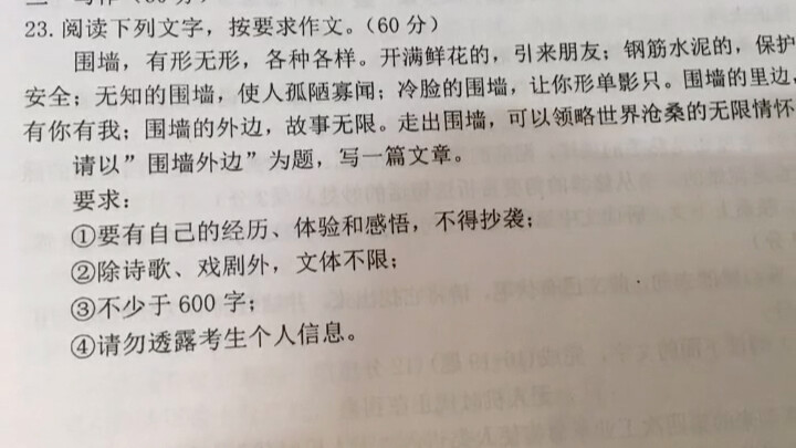 围墙的外面，是自由吗？