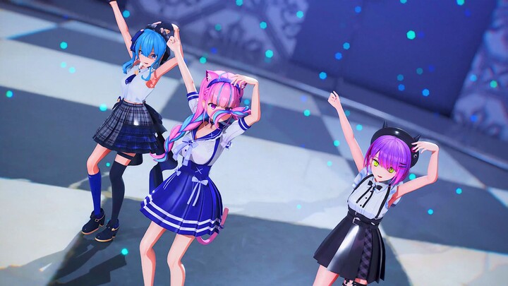 【MMD Hololive 4k/60fps】《Towa (常闇トワ)Suisei (星街すいせい)Aqua (湊あくあ)》~《【桃源恋歌[Tougen Renka] 】 Garnidelia》