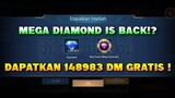 EVENT MEGA DIAMOND IS BACK! CARA DAPATKAN 100 RIBU DIAMOND SECARA GRATIS | MOBILE LEGENDS BANG BANG