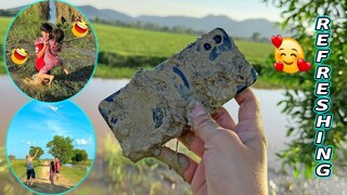 Find Snails But See Broken Phone at Rice Field😜   Restoration Broken Samsung Galaxy A04 Phone