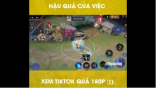 Hậu quả của việc xem tiktok quá 180p