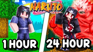 I Spent 24 HOURS as ITACHI UCHIHA in Naruto Minecraft!