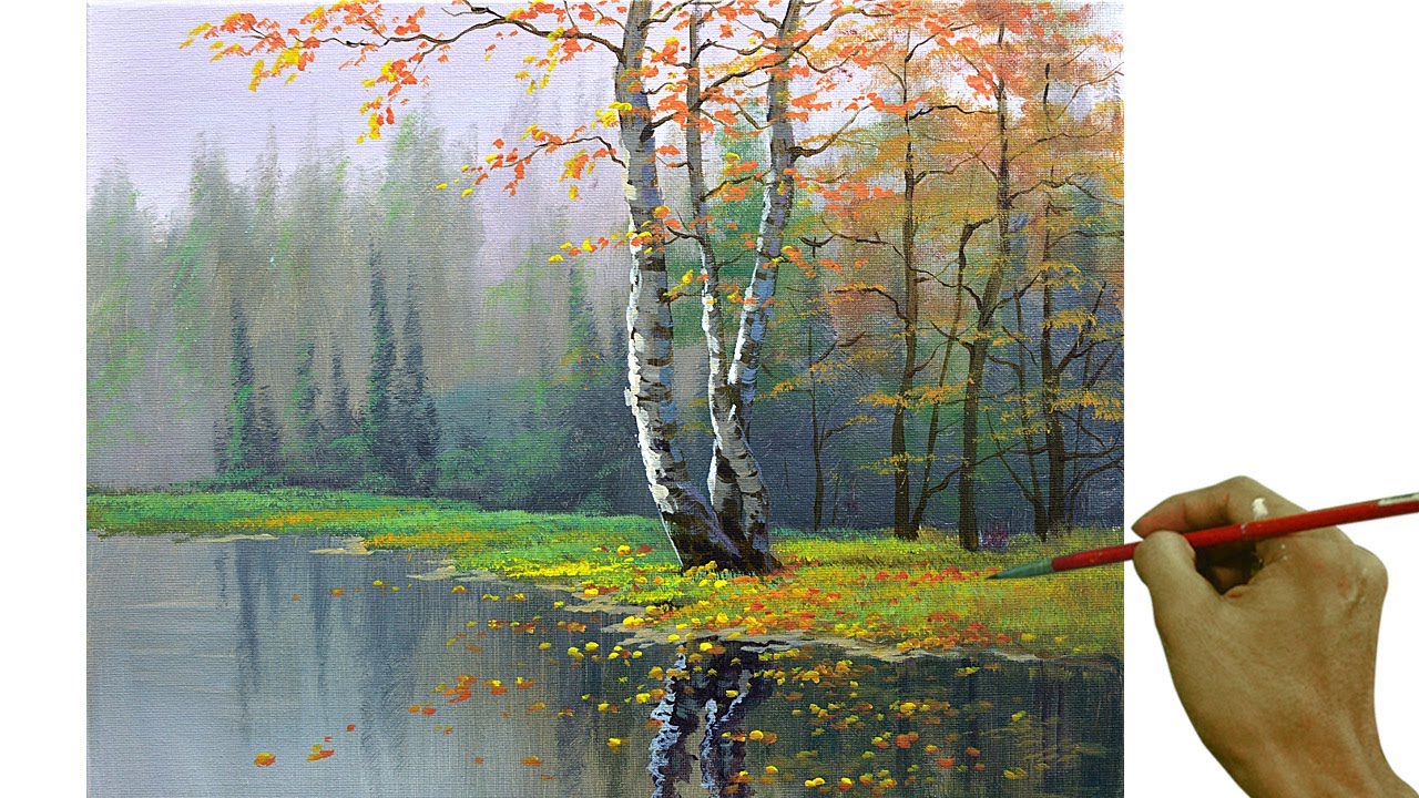 Acrylic Landscape Painting, Birch Tree, Time-lapse - Những từ này rất đủ để kích thích sự tò mò của người xem. Bạn sẽ thích thú khi được ngắm nhìn những bức tranh thuộc thể loại cảnh vật, được vẽ bằng kỹ thuật acrylic, chủ đề cây thích và cảnh phú quý, trân trọng thời gian bằng kiểu dáng video Time-lapse.