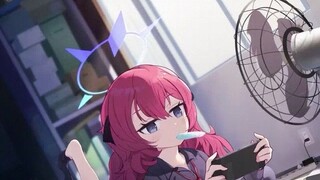 Iroha is just blowing a fan