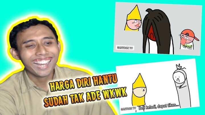 ROASTING POCONG DAN KUNTILANAK @SANTOON TV SETAN SUDAH TIDAK ADA HARGA DIRI WKWK - REACTION NGAKAK