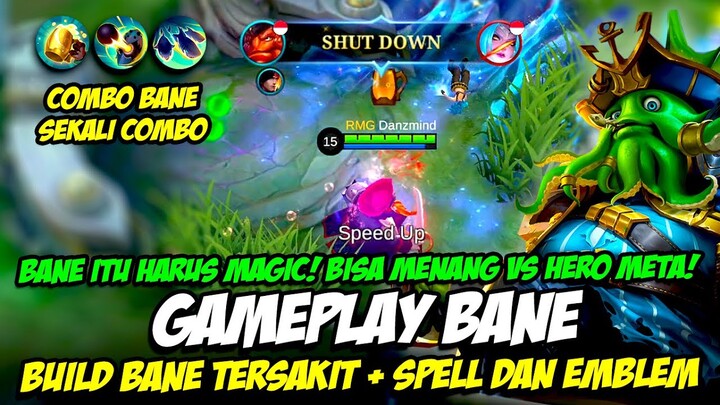 GAMEPLAY BANE ITU MAGIC ❗ BANE EXP LANE VS HERO META ❗ BUILD BANE MAGE TERSAKIT + EMBLEM BANE MAGE