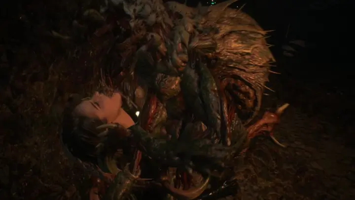 Resident Evil 3 Black Widow Jill was hugged by a bug