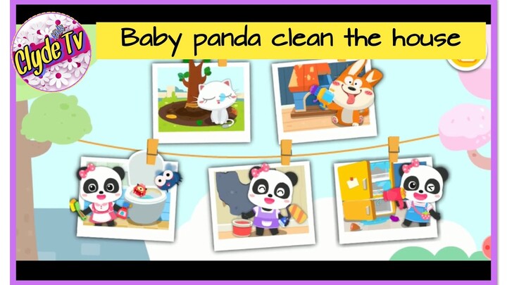 βαβy Panda | House cleaning | Learn how to clean kids | fix the kitchen android games baby bus