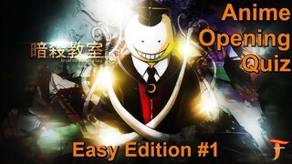 Anime Opening Quiz | Easy (25 op + 5 ed) #1