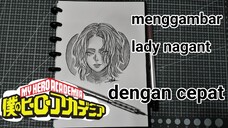 menggambar lady nagant dengan cepat