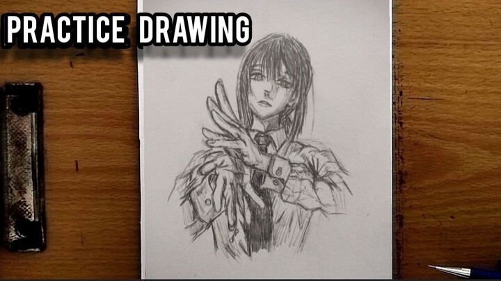 How I Draw "MAKIMA" Chainsaw man character Drawing