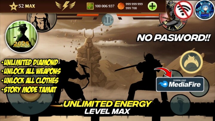 Shadow Fight 2 Mod Apk Versi 2.41.0 Terbaru 2025 - Unlimited Energy Level Max & Unlimited Money
