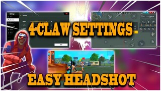 Free Fire🔥| 4-Claw Best Settings Sensitivity and Custom hud 2020 Easy Headshot