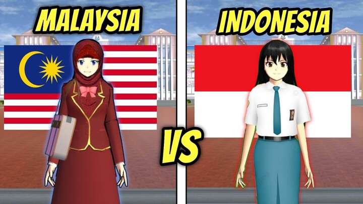 PERBEDAAN SEKOLAH MALAYSIA VS SEKOLAH INDONESIA - REAKSI TIK TOK SAKURA SCHOOL SIMULATOR