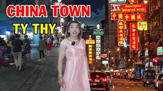 Ty Thy khám phá chợ đêm CHINATOWN tại Thái Lan - Ty Thy Vlog Gỏi đu đủ du lịch Phố Hoa