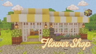 [mcpe] 🌷🍃 aesthetic vintage flower shop ~ minecraft tutorial