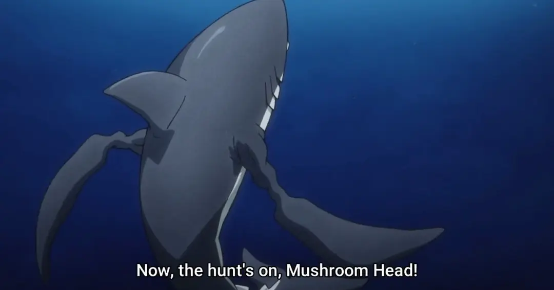 The man can swim faster than a shark😂😂😂 Bilibili