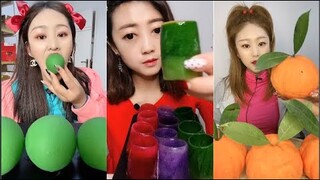 Thánh Ăn Đá Lạnh Như Ăn Kẹo Ngọt, Ăn Trái Cây Bộc Chocola - ASMR Ice Crunchy Eating sound#43