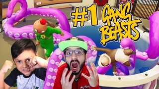 LUCHAS LOCAS EN EL ACUARIO | Monstruo en Gang Beasts Gameplay | JUEGOS KARIM JUEGA