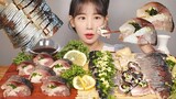 직접 만든 고등어초절임 🐟 (시메사바) 완전 성공적 먹방 Raw mackerel SHIME SABA [eating show]mukbang korean food