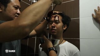 ถ่ายหนังผีหรือโดนต่อย