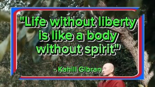 Life without liberty is like a body without spirit