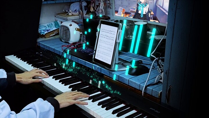 [ไฟล์สีน้ำเงินสีน้ำเงิน] การแสดง BGM สุดสวยงามของ Bai Zi! เปียโน "แมวกลางฤดูร้อน"