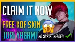 HOW TO GET FREE KOF SKIN IORI | FREE KOF SKIN | NO SCRIPT |  CHOU KOF SKIN | MOBILE LEGENDS