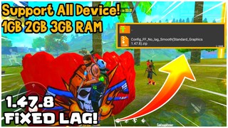 Free Fire Fixed Lag 1.47.8 (1GB 2GB 3GB RAM LAG FIX) Free Fire Lag Fix Config 1gb ram No GFX Tool