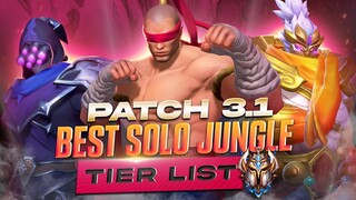 WILD RIFT BEST JUNGLE SOLO QUEUE TIERLIST | Patch 3.1