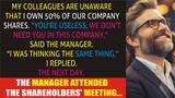 "My Boss Said I'm Useless, Not Knowing I Own 50% of the Company. His Shock at the Next Meeting..."