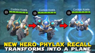 NEW HERO PHYLAX RECALL ANIMATION | NEXT TRANSFORMER COLLAB HERO? | TURNS TO PLANE! | MOBILE LEGENDS