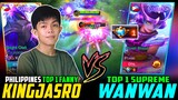 KingJasro Fast Hand Gusion? vs. Top 1 Supreme Wanwan in Rank! ~ Mobile Legends