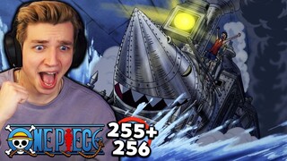 ANOTHER TRAIN?! LEAVING WATER 7!! | One Piece Episode 255-256 REACTION