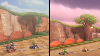 Outstanding Splash Hill Zone Over Yoshi Valley in Mario Kart 8