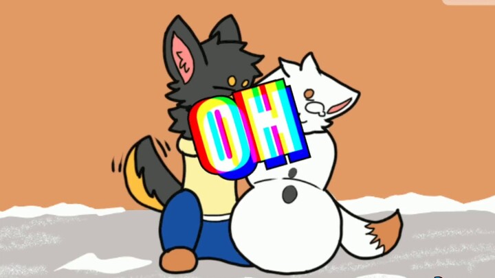 [furry small animation] When a new snowball fight meets a snowball veteran