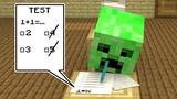 Monster School: Cheating in Exam - School Challenge | Minecraft Animation