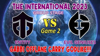 Entity vs Evil Geniuses Game 2 - GABBI OFFLANE CARRY GODLIKE - TI12 - Daily Dota 2 TV