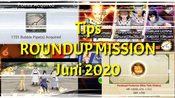 Tips ROUNDUP MISSION Juni 2020 || Naruto x Boruto Ninja Voltage || #umarhusni || #UHN