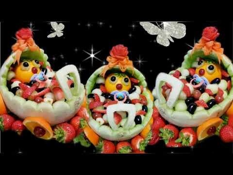 How To Make a Baby Carriage/Fruit and vegetable carving