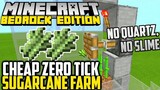 Cheap Starter 0 Tick Sugarcane Farm Minecraft Bedrock Tutorial 1.16 Nether Update