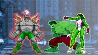 DOOMSDAY MEETS THE HULKS: DOOMSDAY VS MAESTRO HULK & SHE-HULK | MARVEL VS DC MUGEN