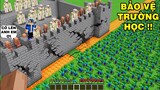 TRƯỜNG HỌC ĐẠI DỊCH ZOMBIE P4 | Mình Đã Nâng Cấp Dân Làng Chống Zombie | Trong Minecraft Pe..!!