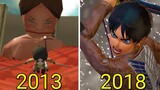 Evolution of Attack on Titan Games (2013-2021)
