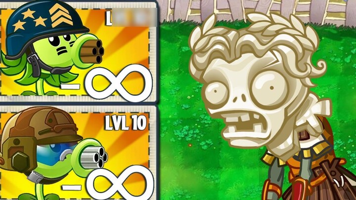 PVZ 2 - Unlimited energy for all plants! Battle 50 headshot zombies - who will win?